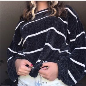 striped cozy sweater